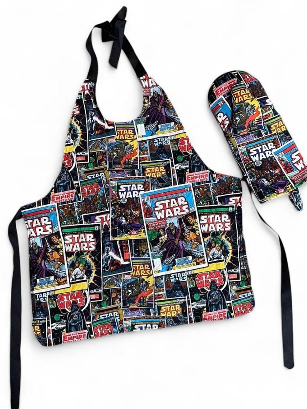 Star Wars Multicolor Comic Collage Apron with Matching Mitt